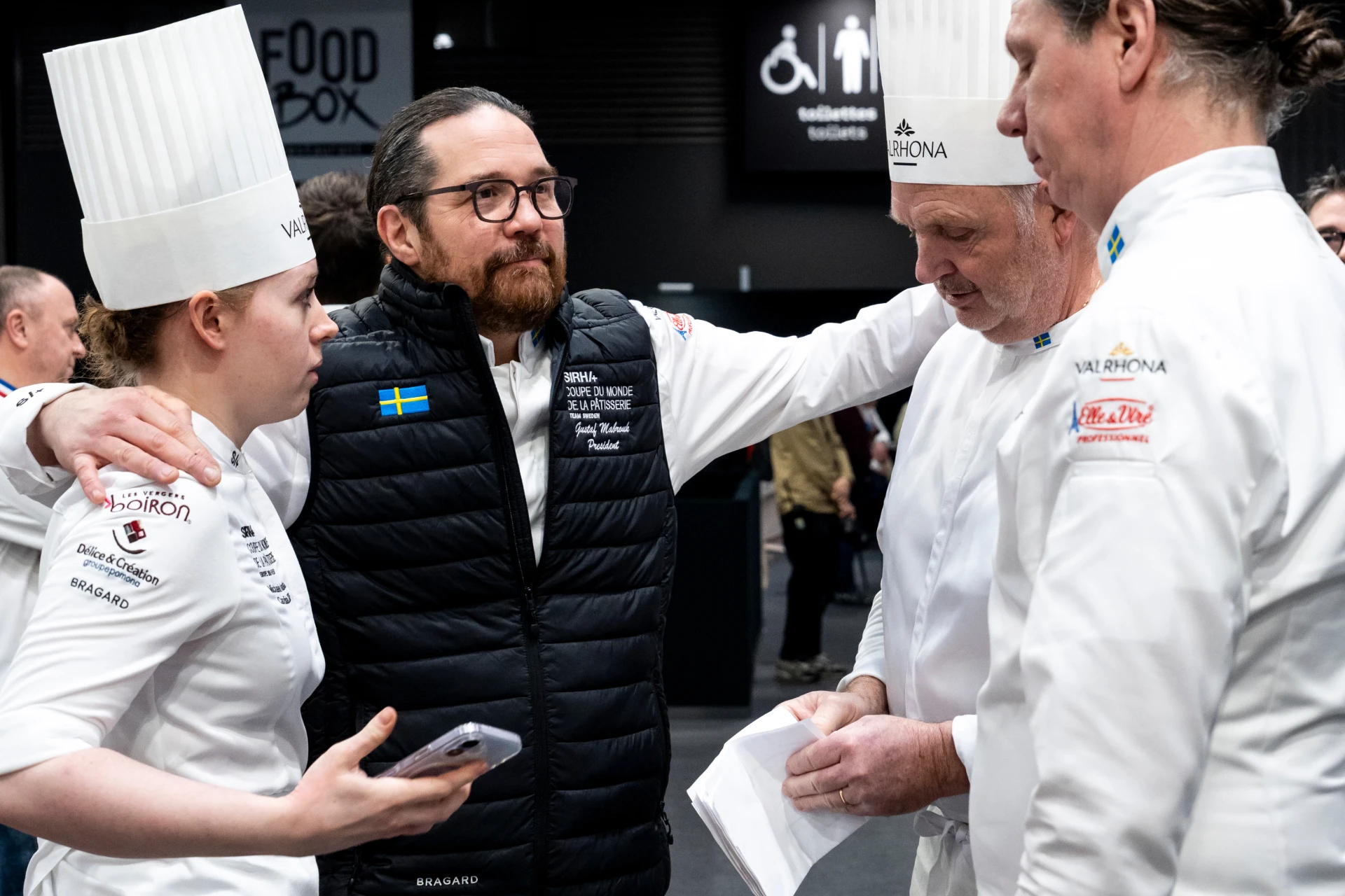 Svenska laget backstage i Paris, europeiska kvalet