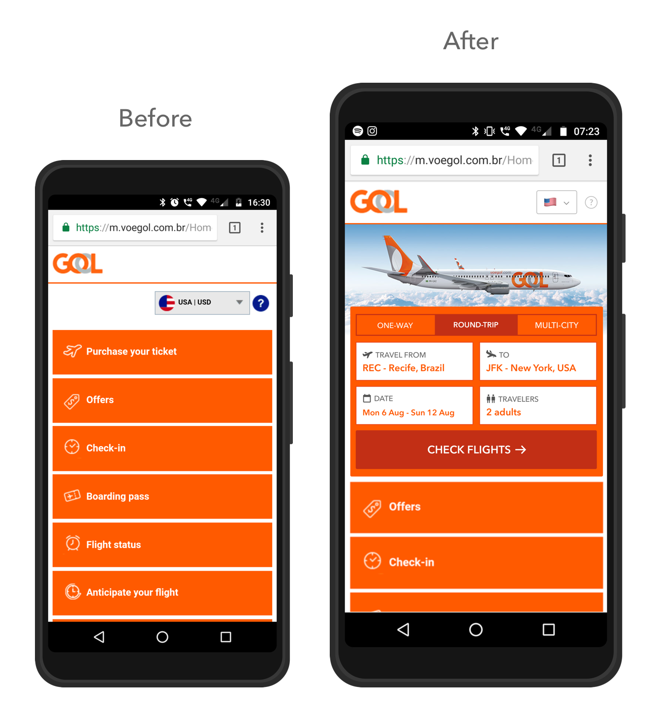 redesigned home comparison