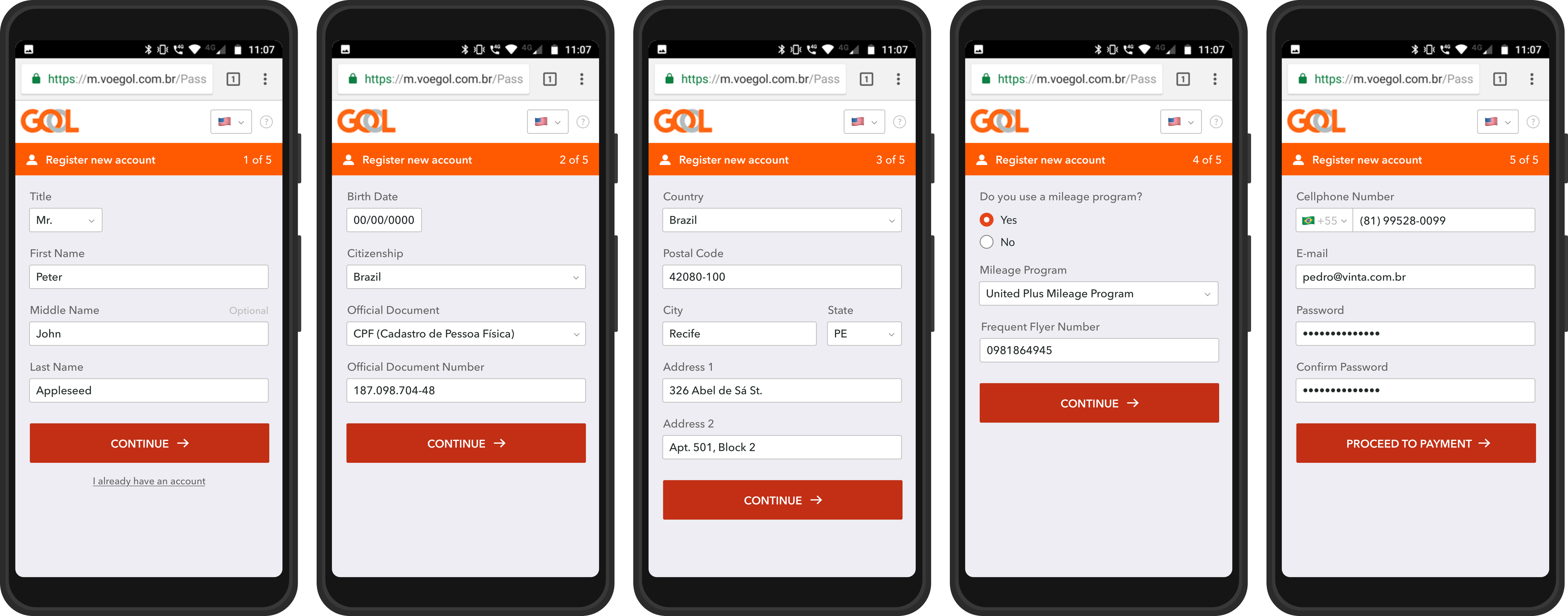 redesigned checkout screens