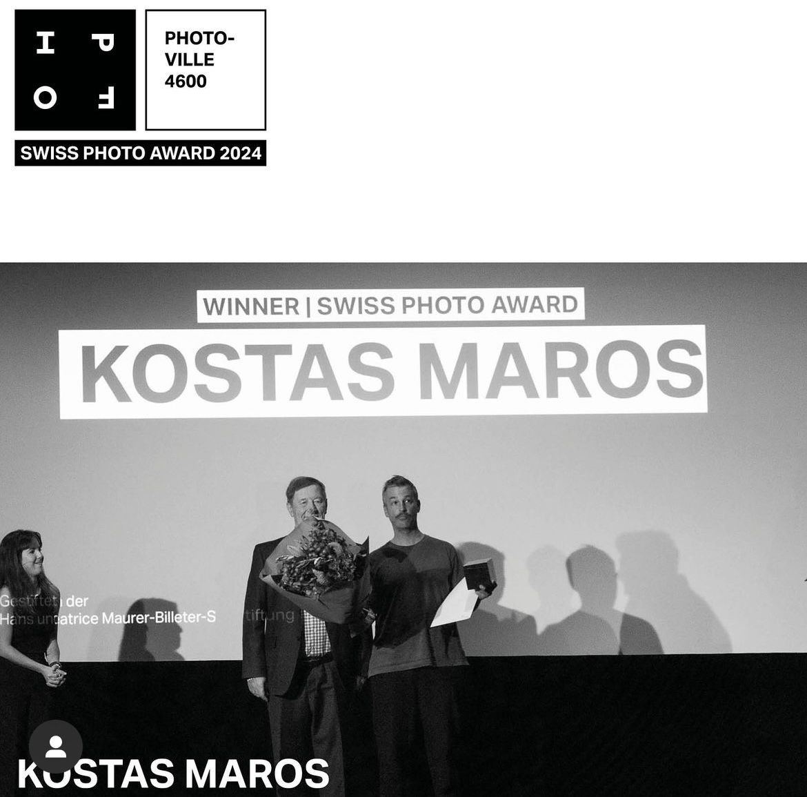 Kostas Maros wins Swiss Photo Award 2024