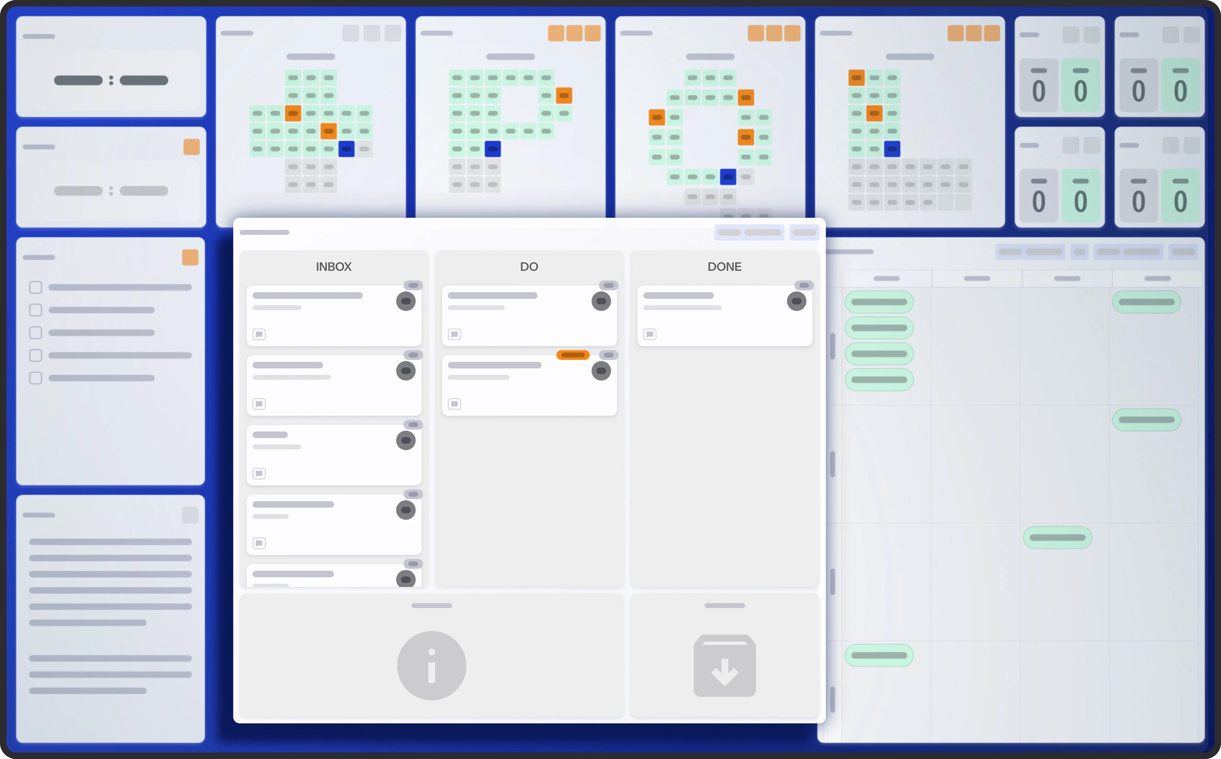 Site plan manager dashboard mockup