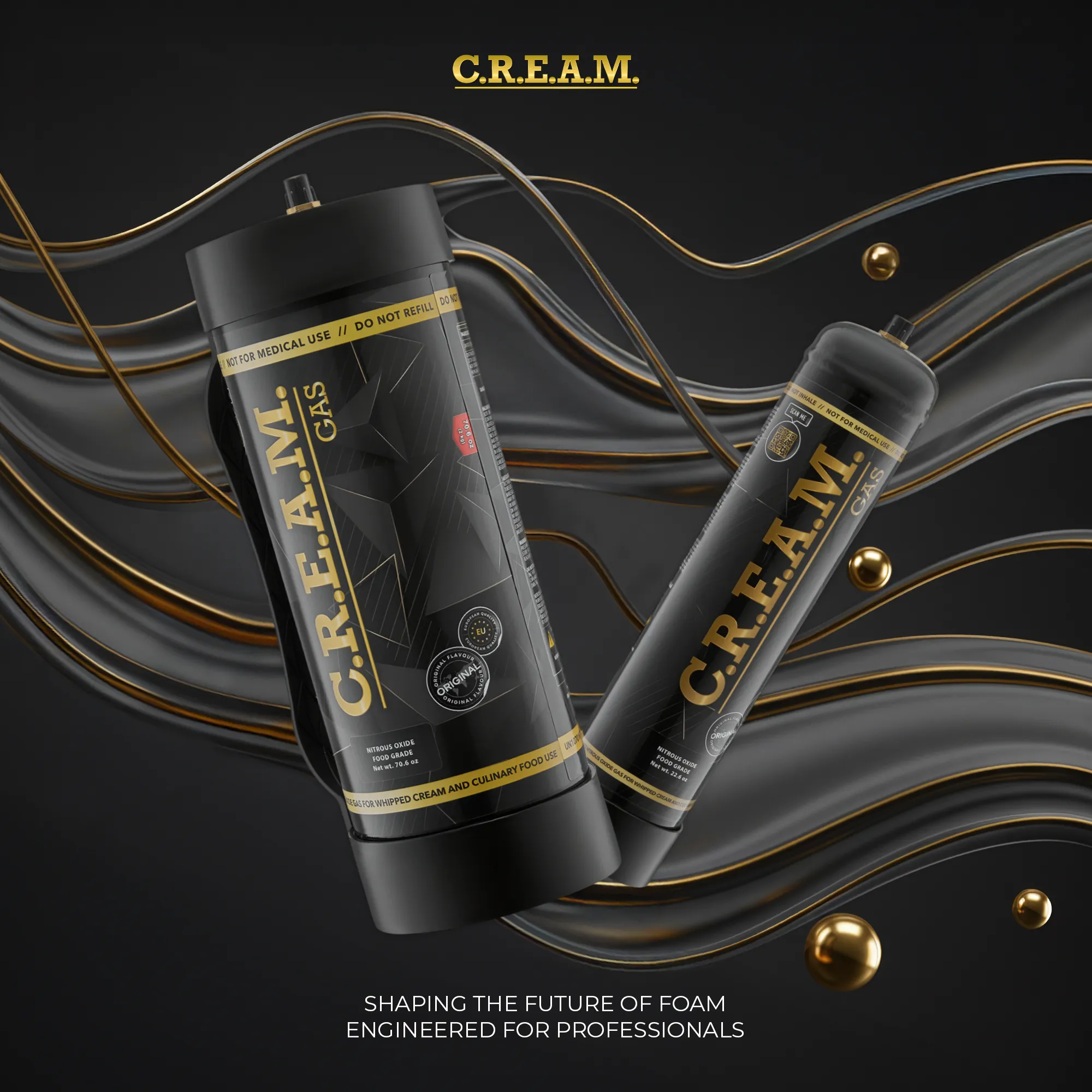 Cream charger graphic image