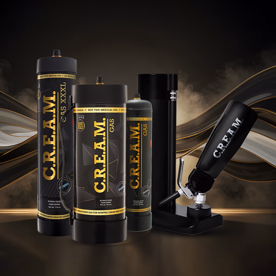 High-capacity cream charger cylinders