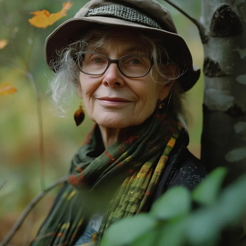 Elderly Woman in Autumn 
