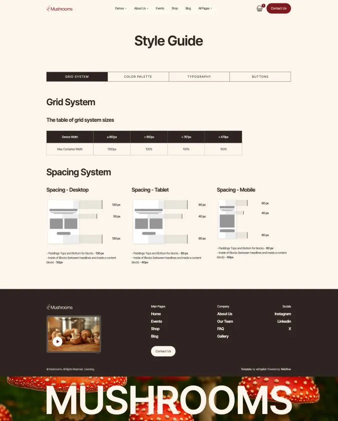 Page screen