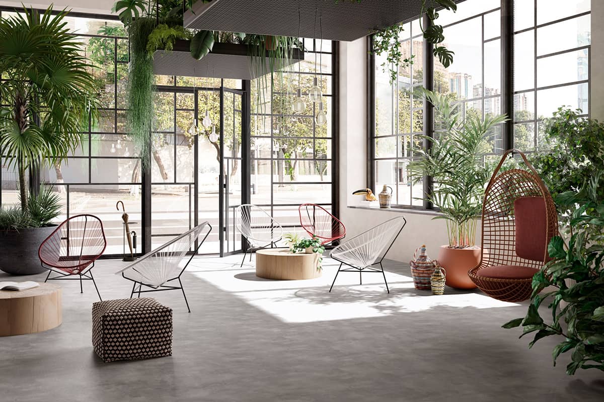 Heavy duty sheet vinyl flooring for public areas in social and affordable homes