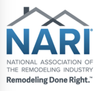 Logo of the National Association of the Remodeling Industry (NARI) with the tagline 'Remodeling Done Right.'