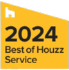 2024 Best of Houzz Service award badge with Houzz logo.