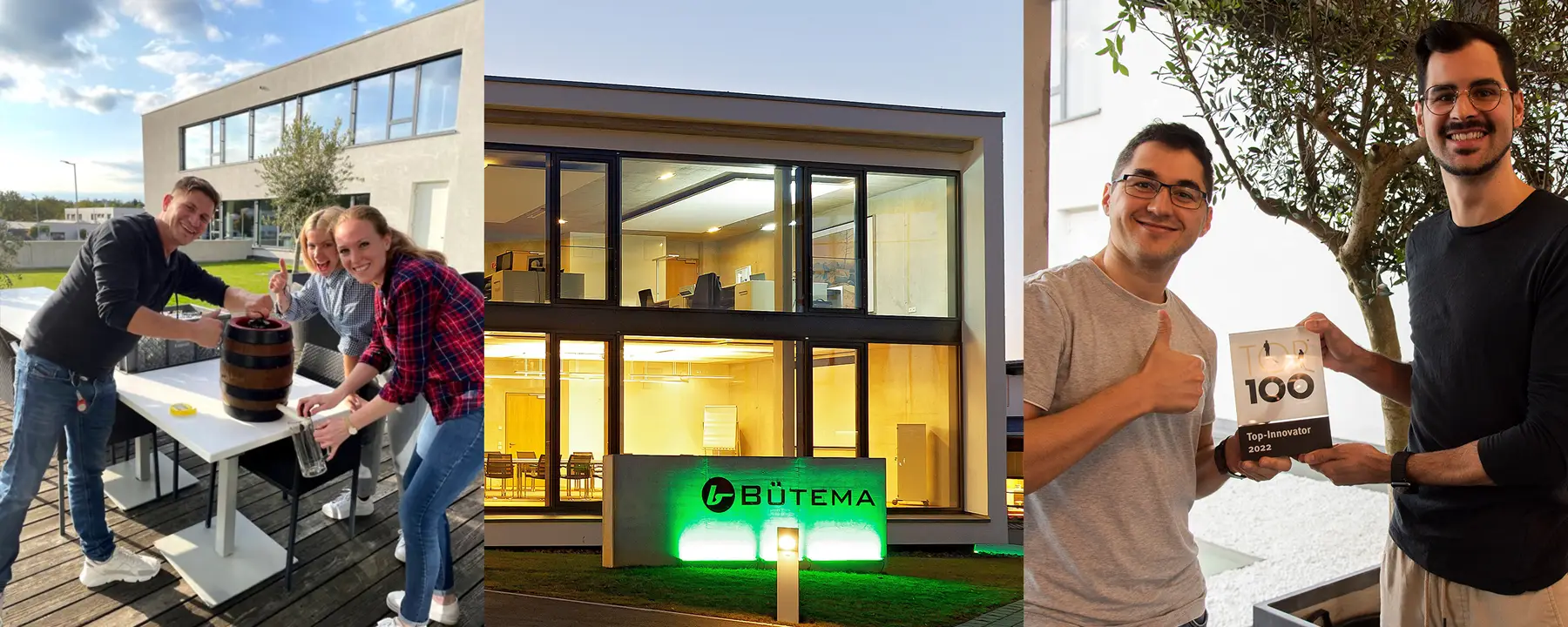 Mitarbeiter von Bütema bei verschiedenen Aktivitäten