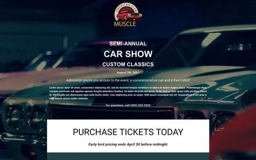 a advertisement for a car show