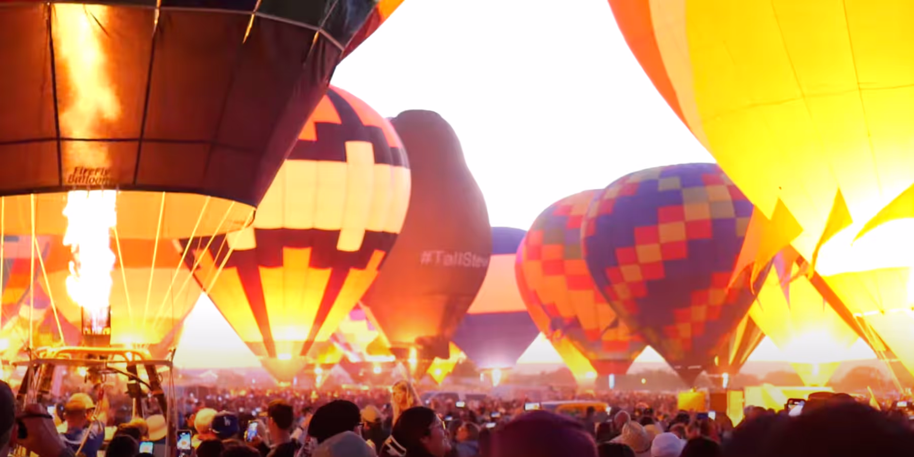 a group of hot air balloons in the sky