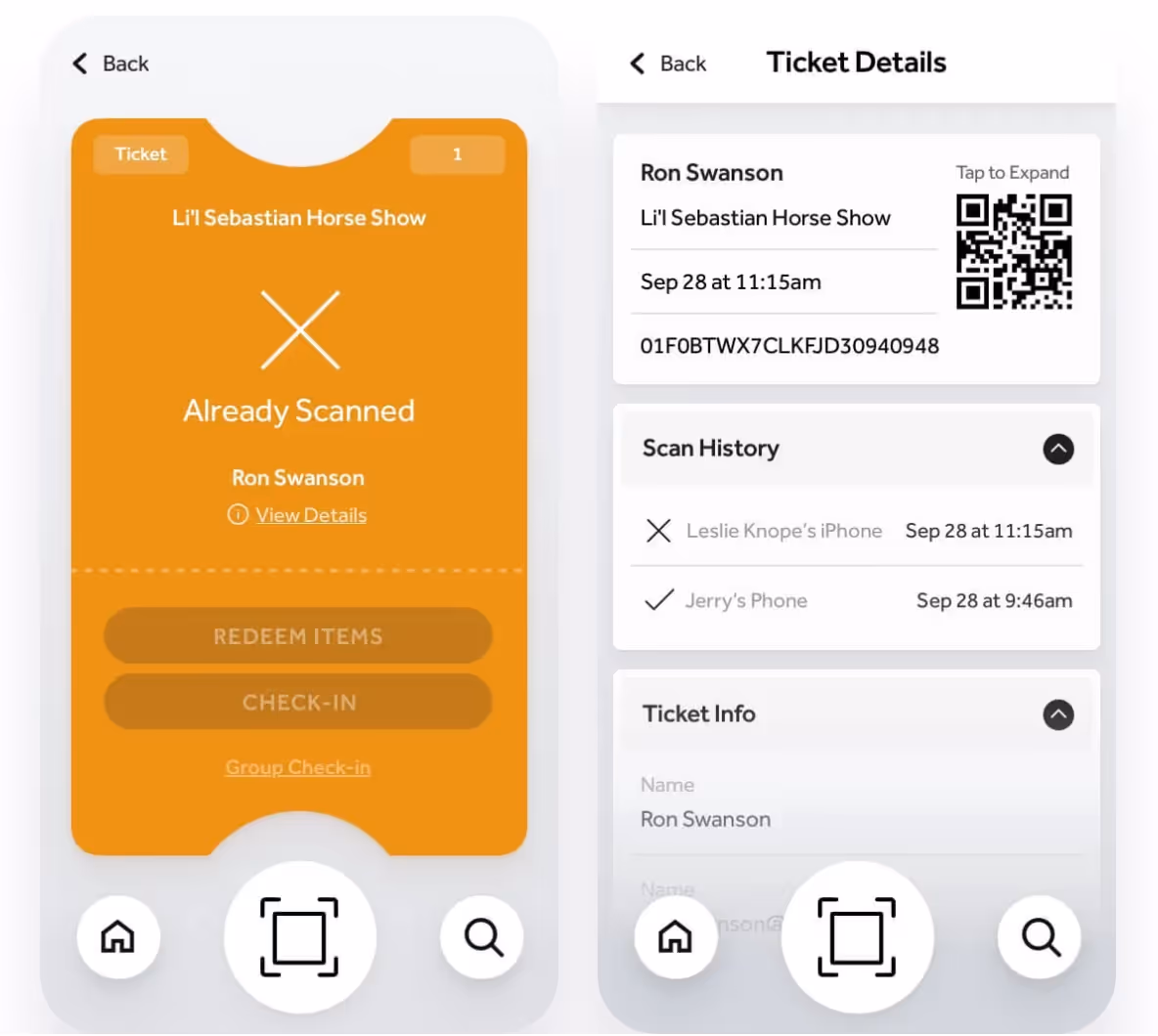 screens screenshot of a mobile device