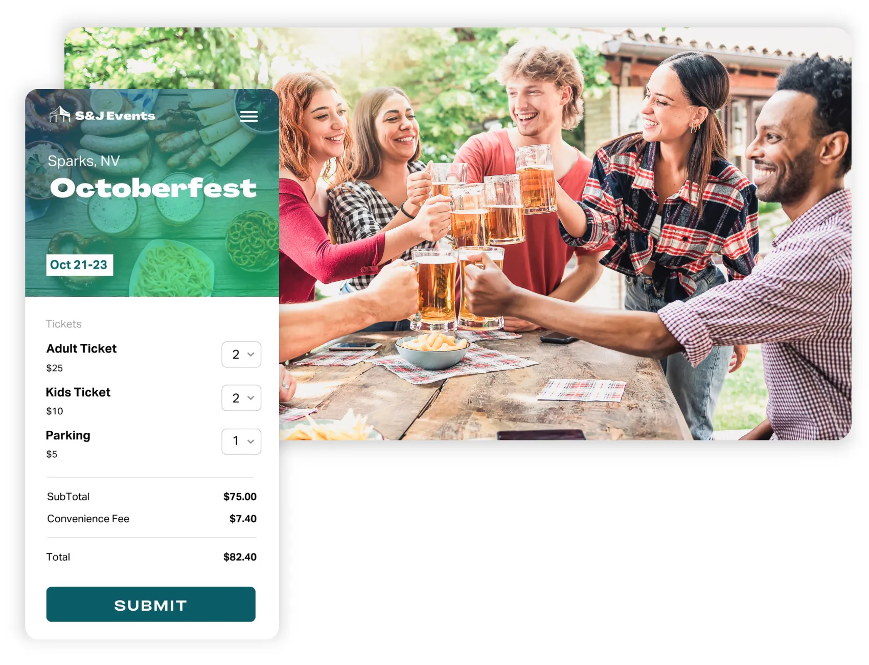 a group of people clinking glasses at a table