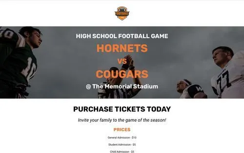 a football game with a couple of people