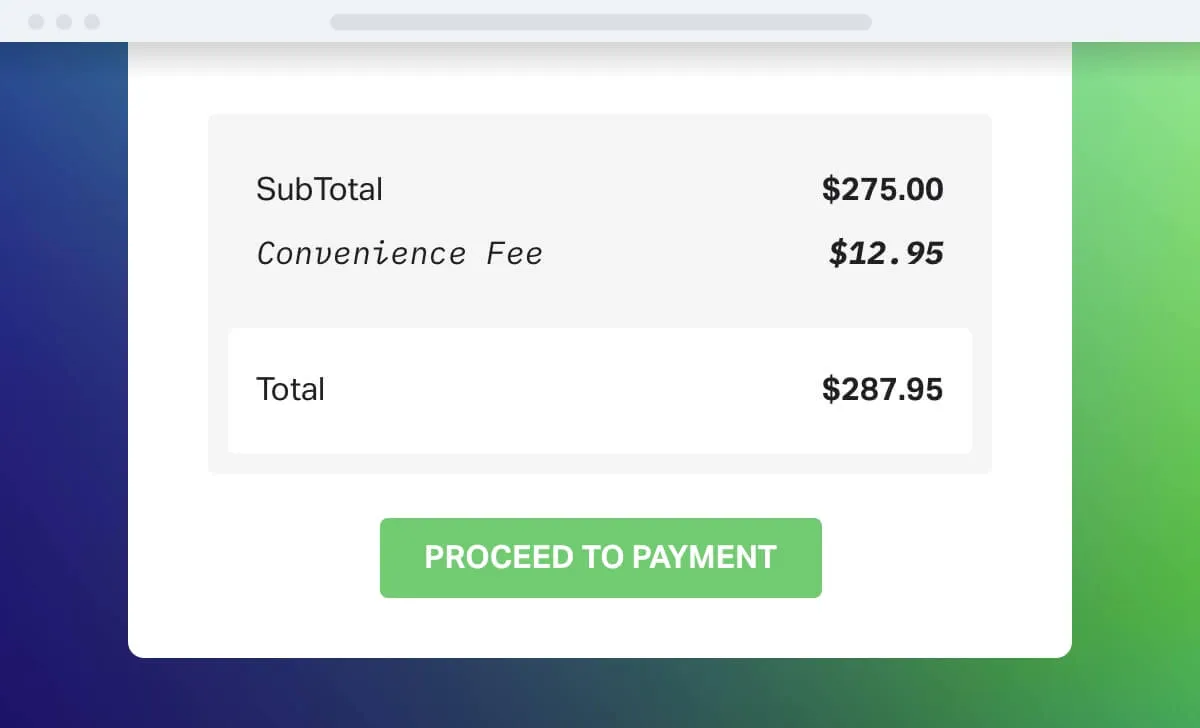 a screenshot of a payment