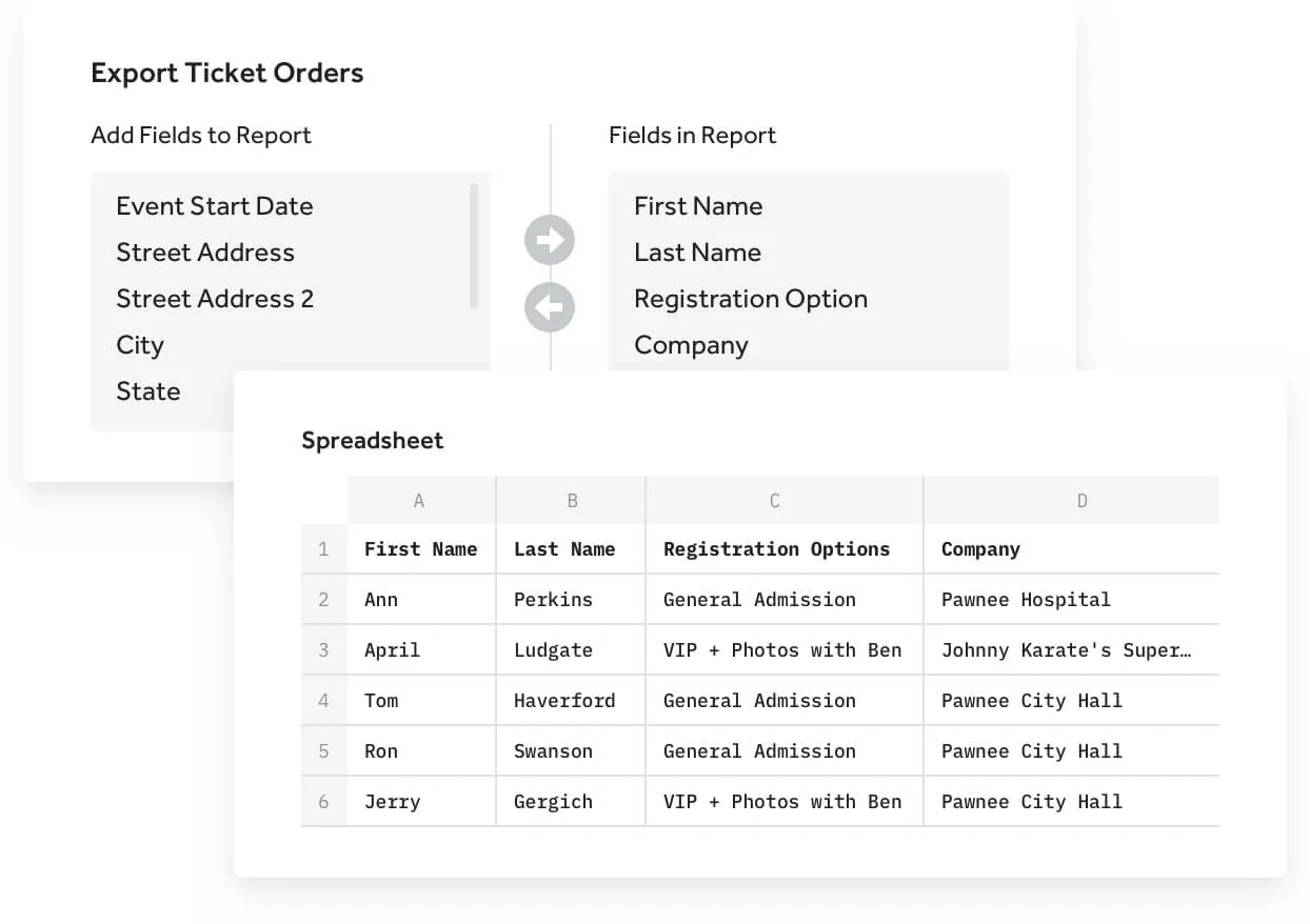 a screenshot of a ticket order