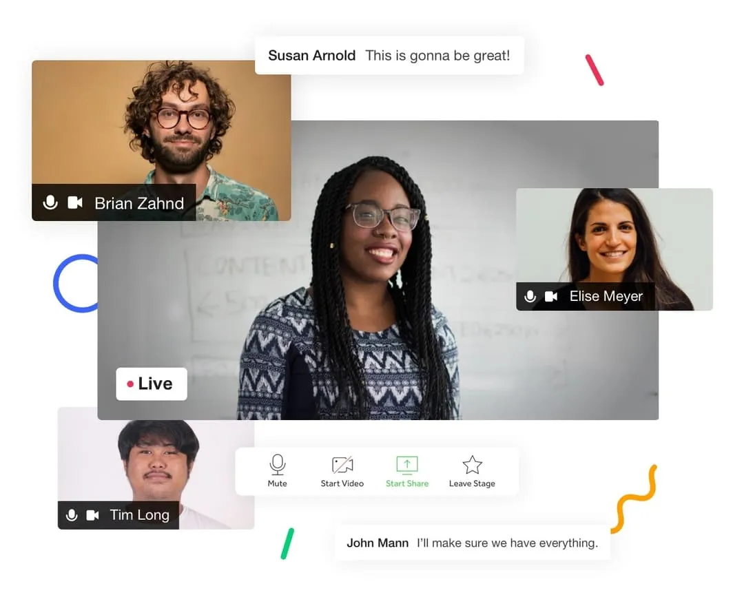 a group of people on a computer screen