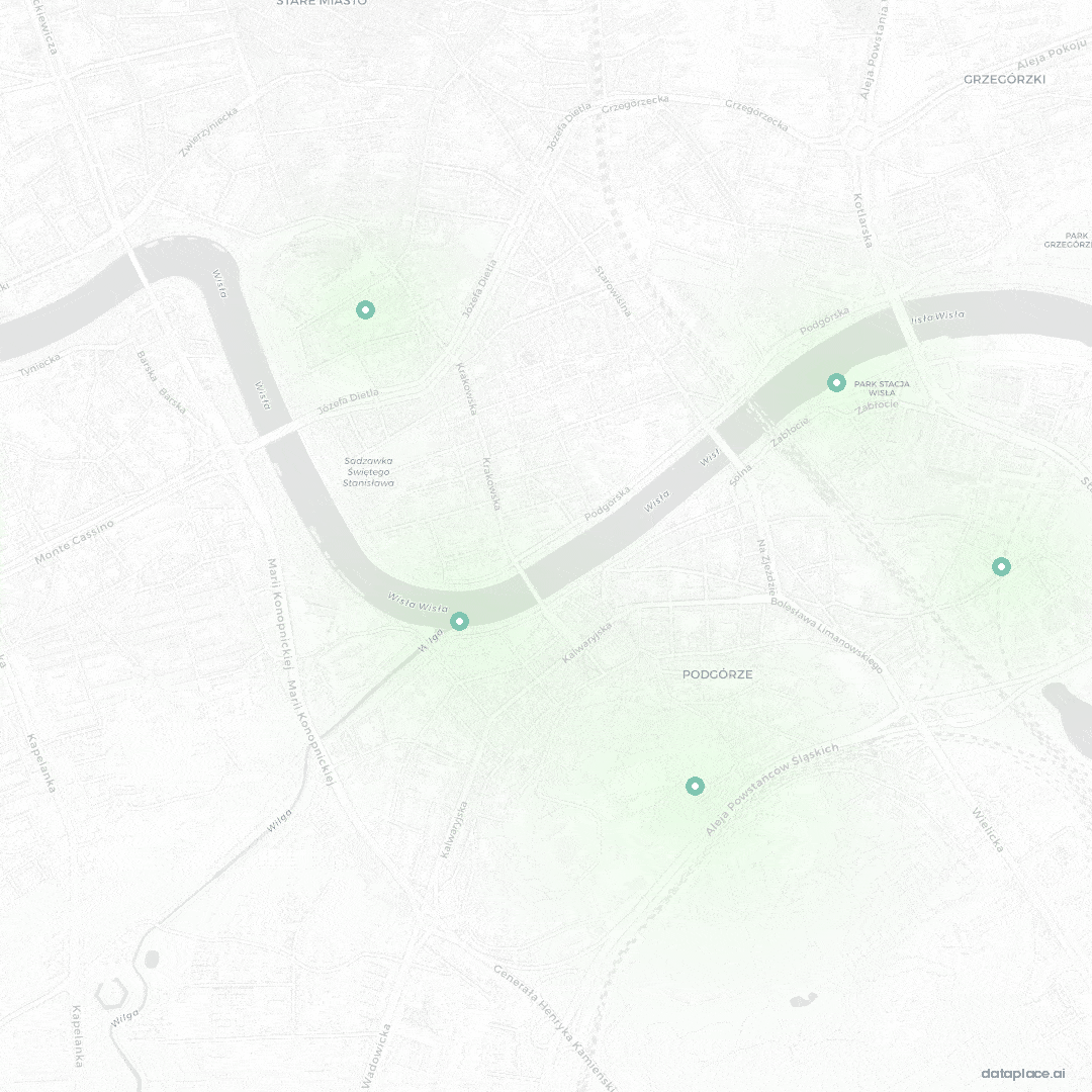 Analiza lokalizacji w aplikacji Placeme - ocena potencjału każdego adresu