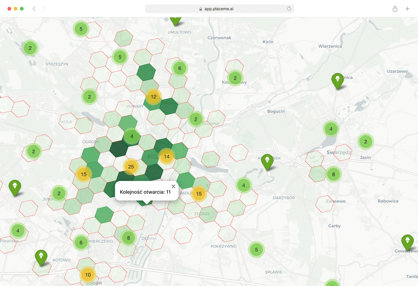 Wskaźnik atrakcyjności lokalizacji - oceń potencjał lokalizacji w Placeme