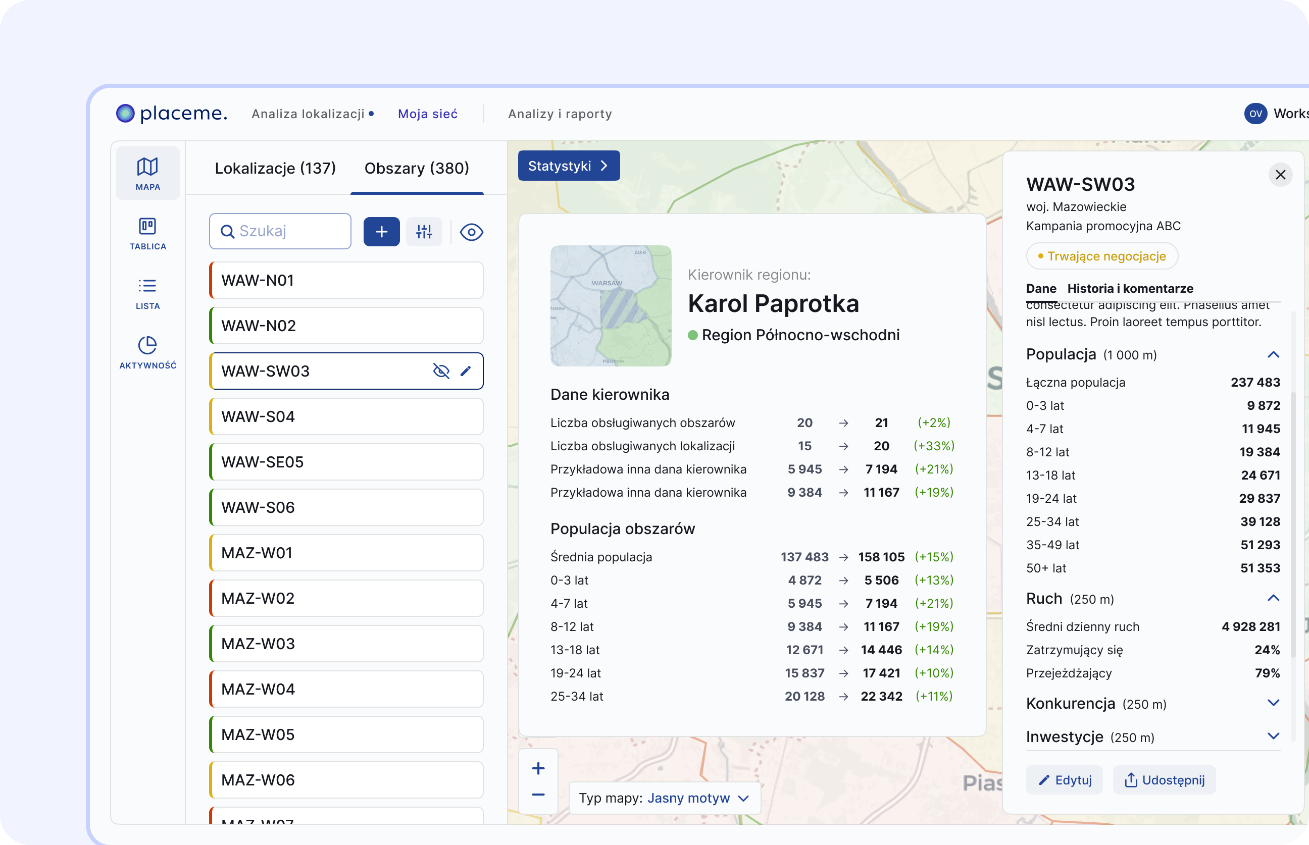 Dashboard mockup