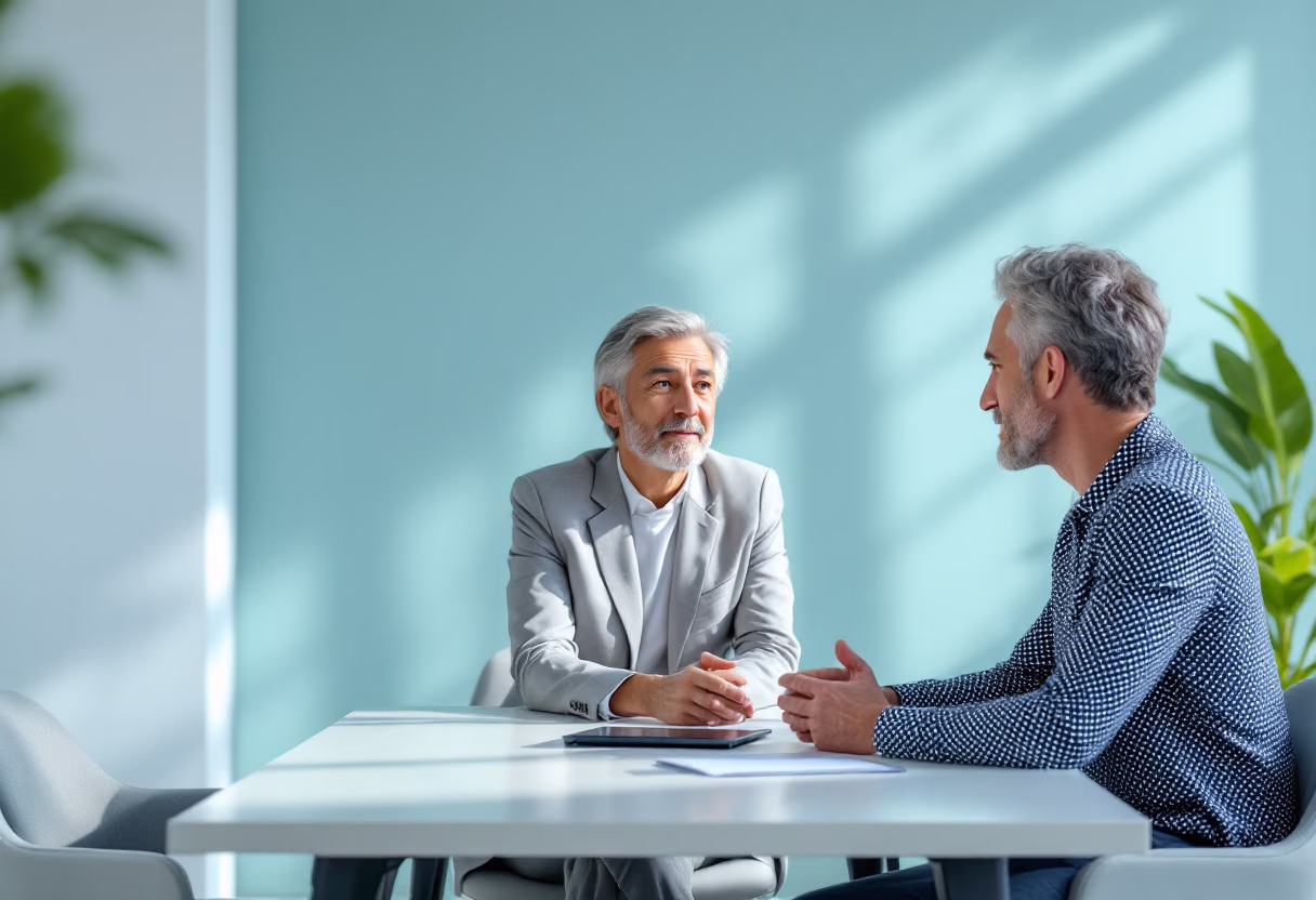 image of a coach consulting with a client
