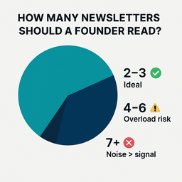 Infographic showing ideal number of ecommerce newsletters a founder should follow to avoid overload.