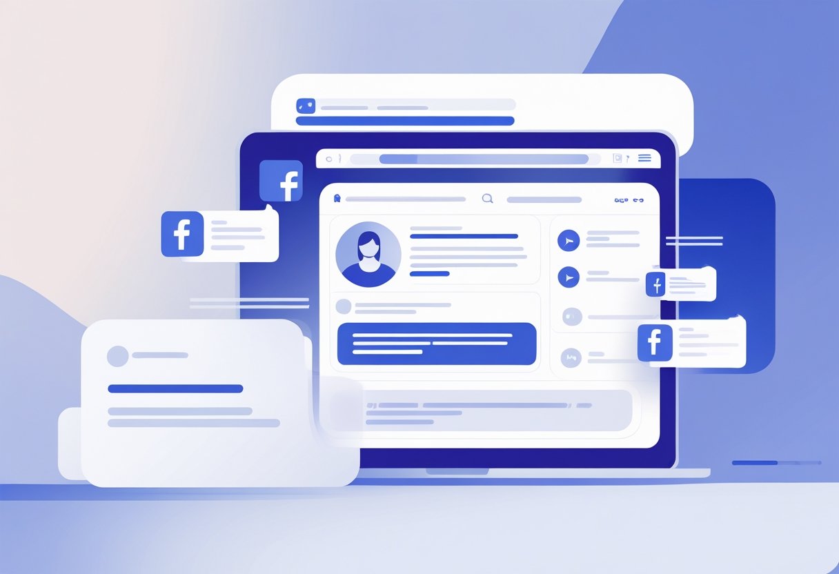 A digital device screen showing a social media post with the comments section blurred out or hidden.