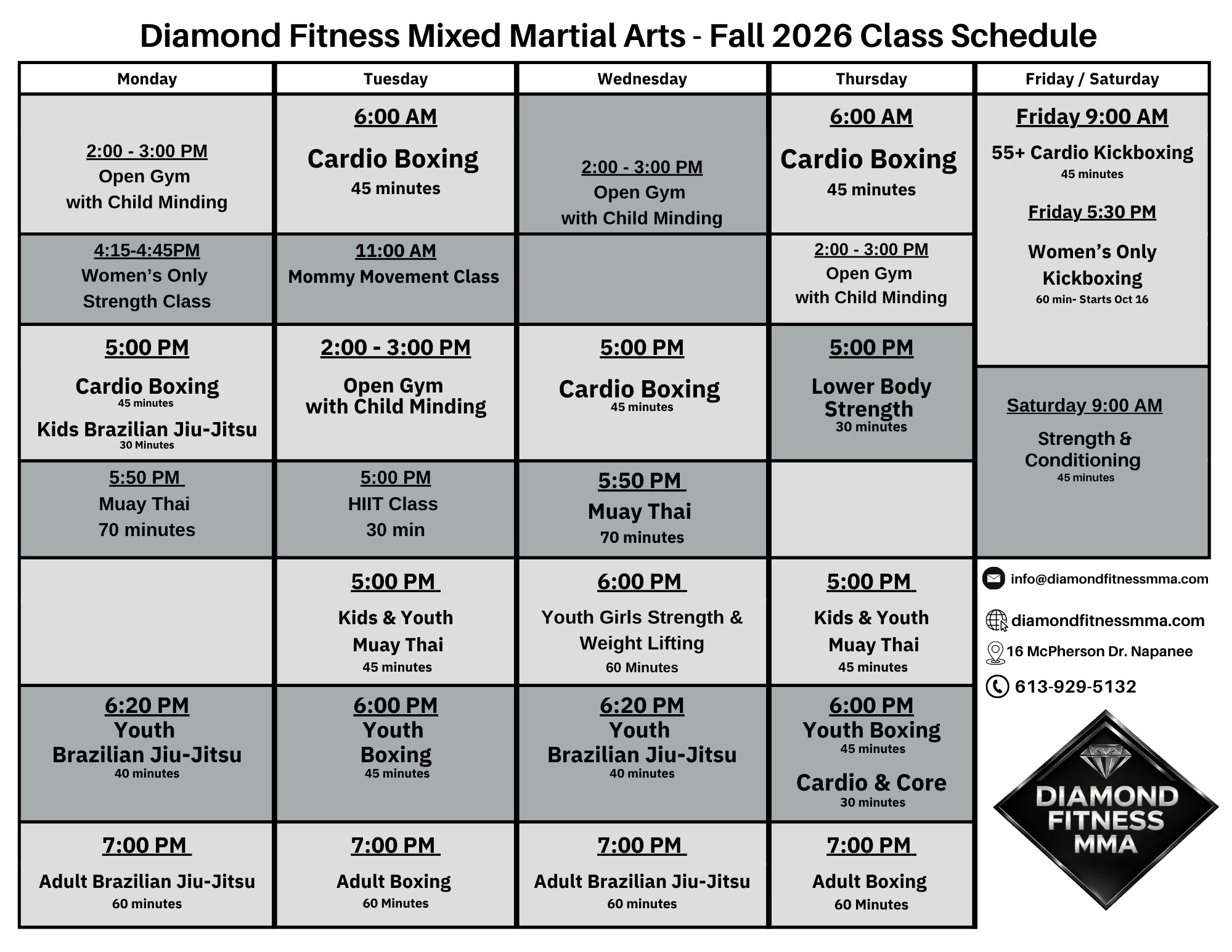 Class Schedule