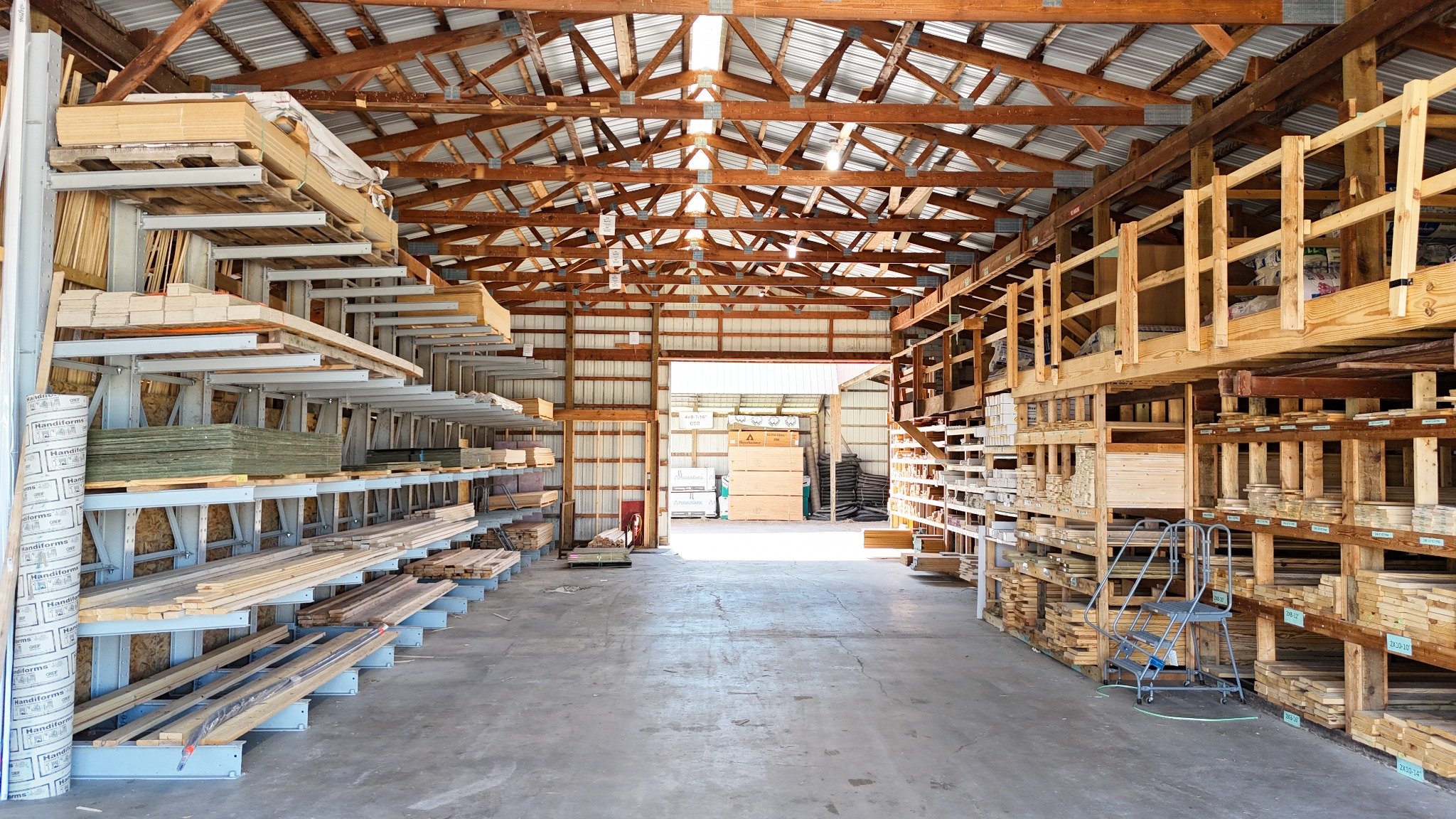 Team reviewing plans on site