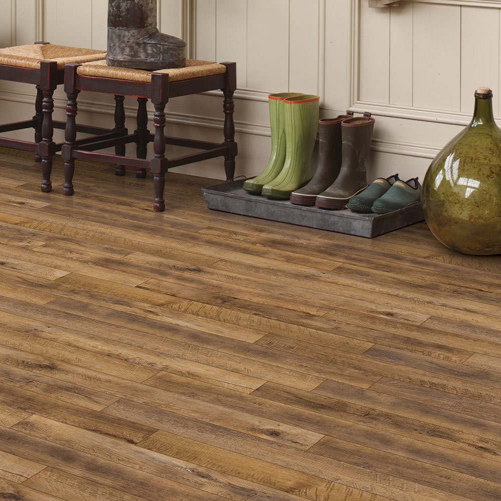 Close-up of flooring planks