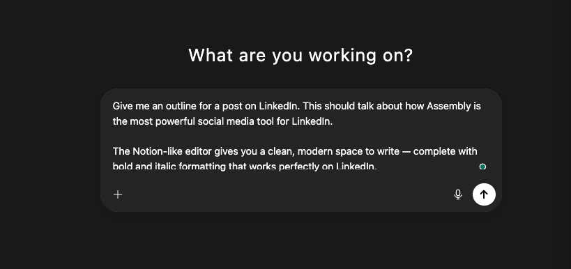 a screenshot of a workspace from ChatGPT
