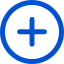 Blue circular button with a white plus sign in the center.
