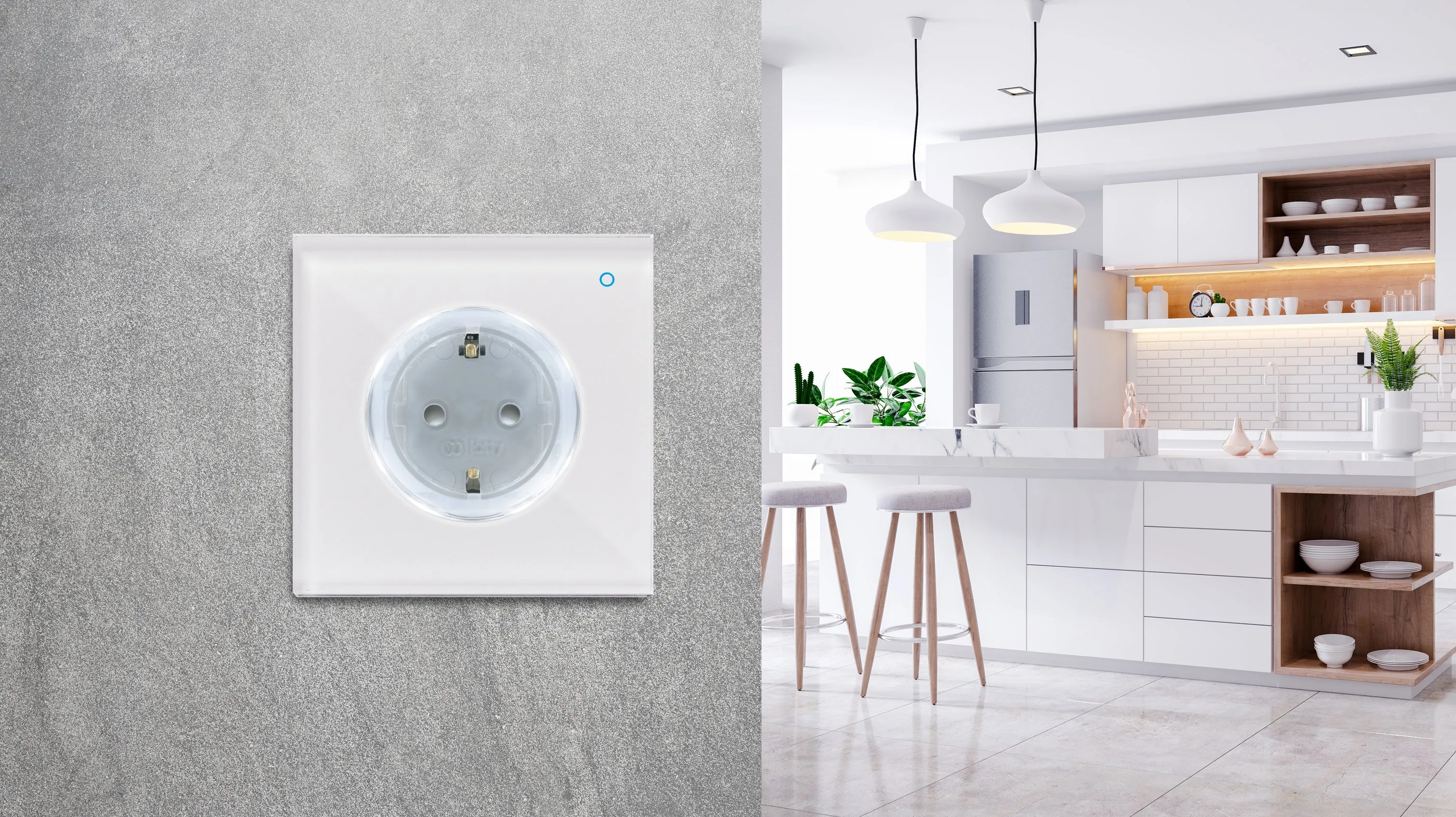 Iotty's upcoming smart outlet product with modular design and customizable faceplate