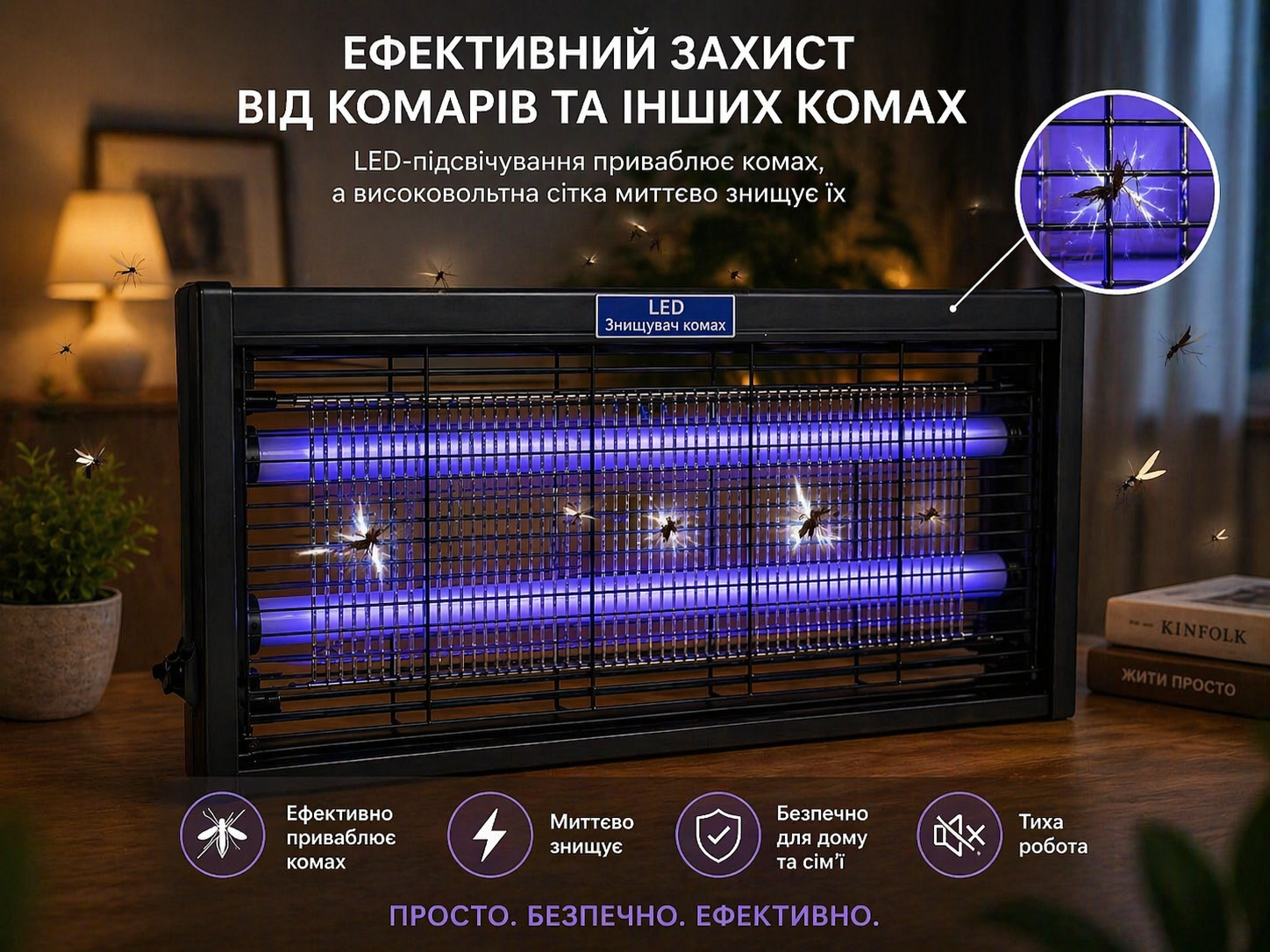 Ефективний захист від комарів — LED лампа знищувач
