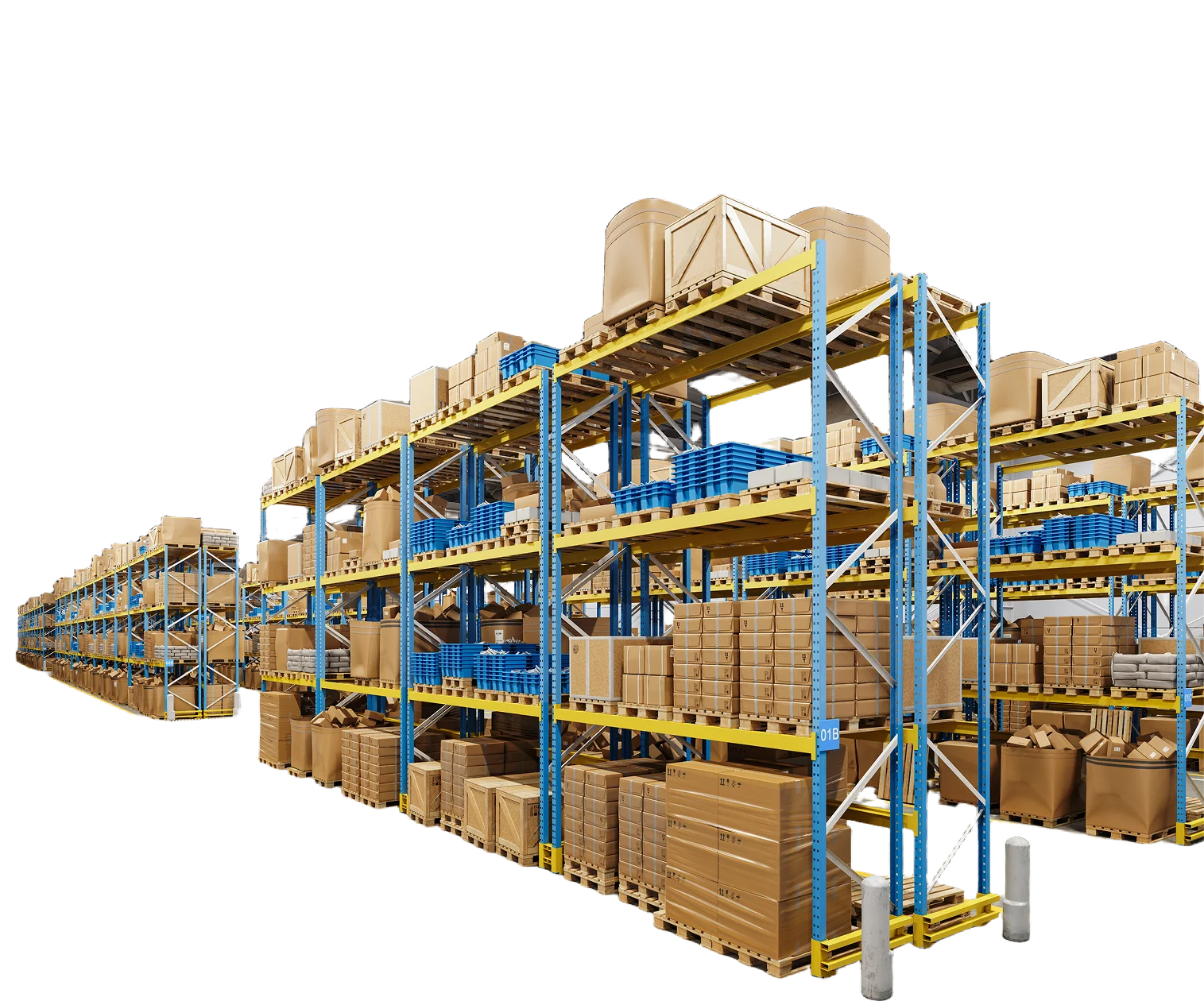 warehouse storage with boxes
