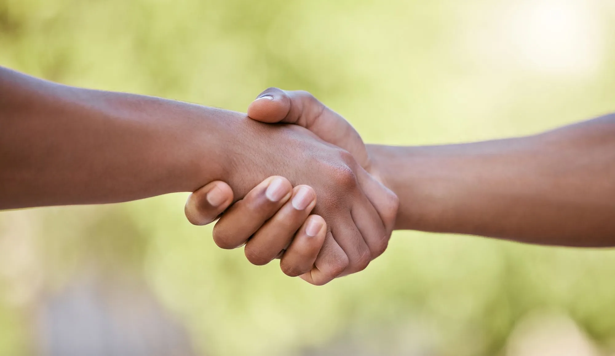 Two people shaking hands