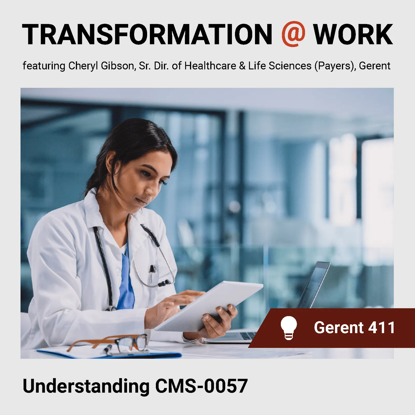 healthcare worker looking at electronic