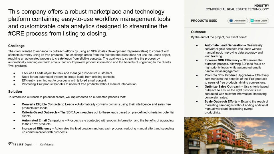 Commercial Real Estate Tech Company Cover