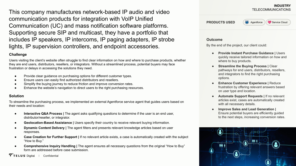 Telecommunications Manufacturer Cover