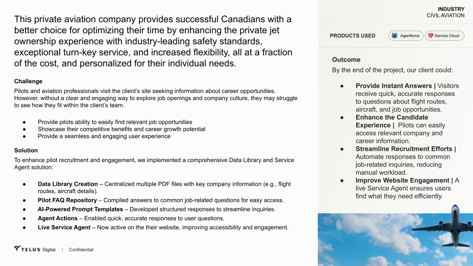 Private Aviation Company over