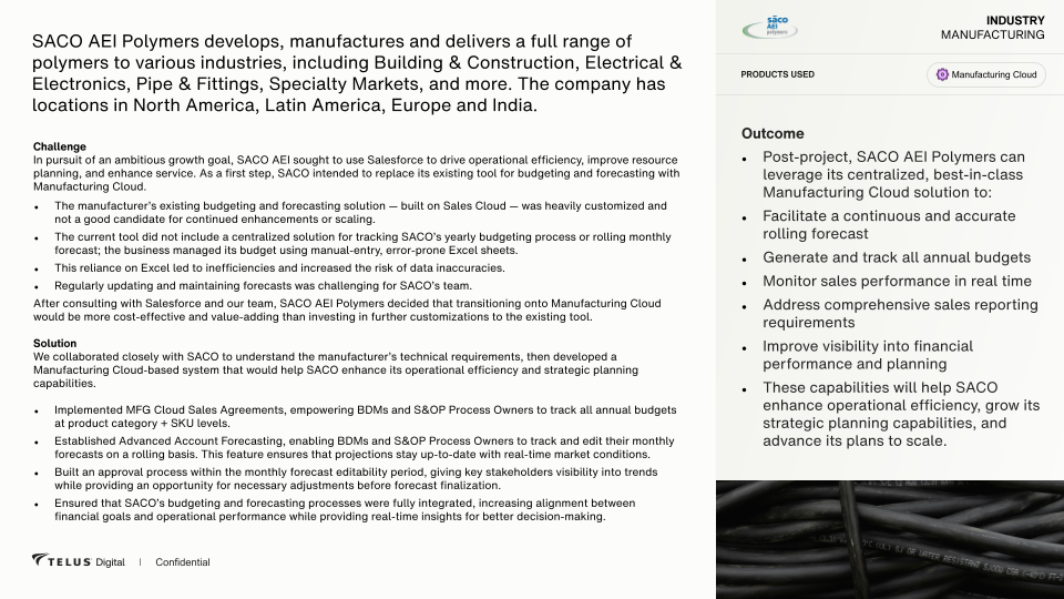 Manufacturer Client Story