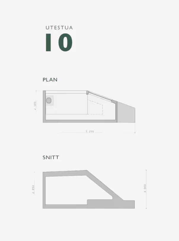 Plantegning for utestua 10