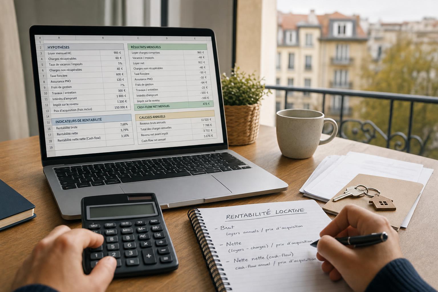 Calculatrice de rentabilité locative : le calcul net expliqué avec un exemple chiffré