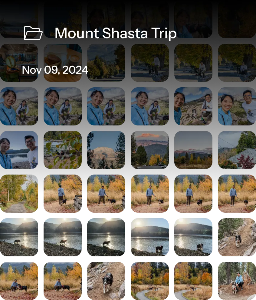 An album of a trip to mount shasta.