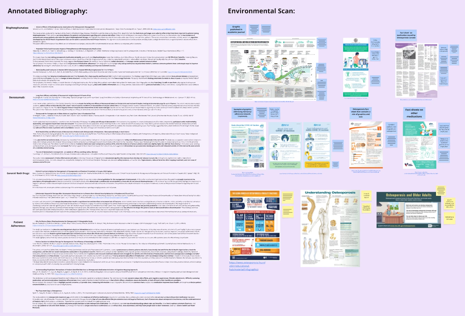 An annotated bibliography and environmental scan were created during the research process