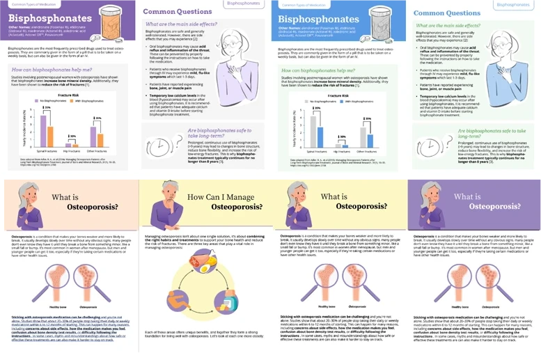 Colour and font prototypes of the booklet pages