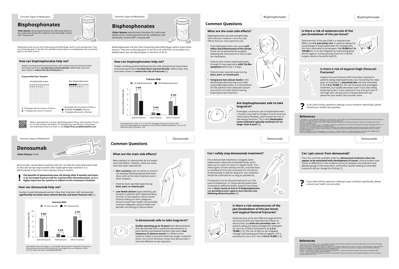 Black-and-white prototypes of the booklet pages