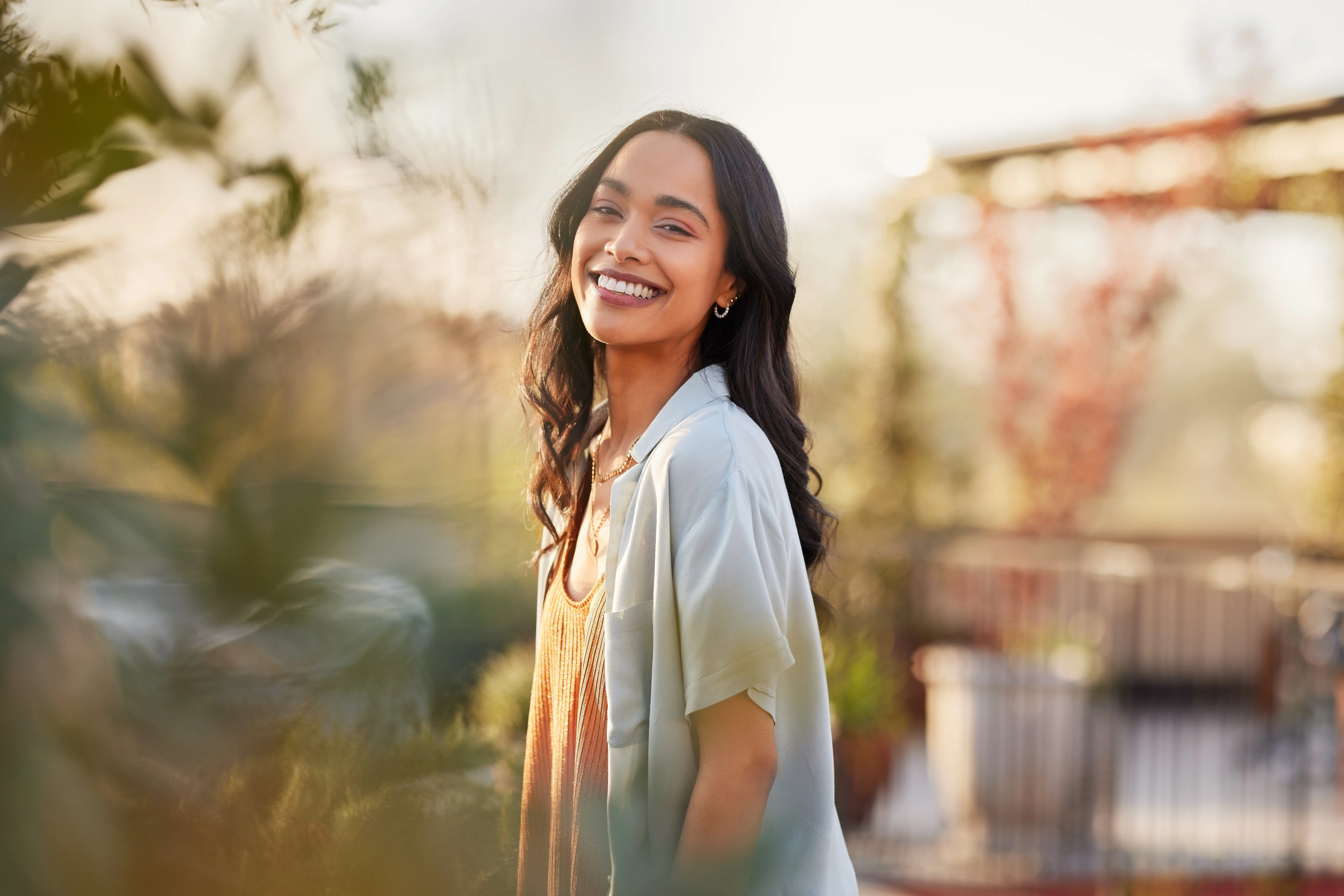 woman smiling