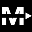 Stylized white letter M logo on a transparent background.