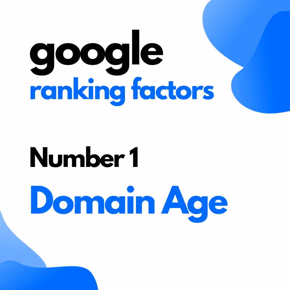 google ranking factor #11 domain age